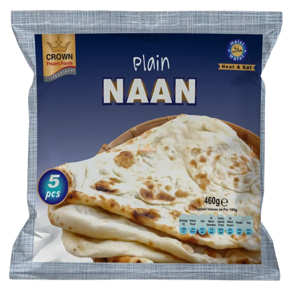 Indický chlebové placky naan mražené 5ks / 500g