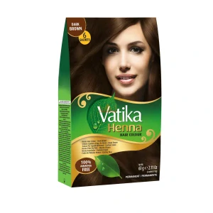 Henna přírodní barva na vlasy – Tmavě hnědá Vatika 60 g